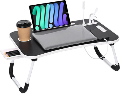 23.6" Portable Lap Desk with USB Hub & Drawer