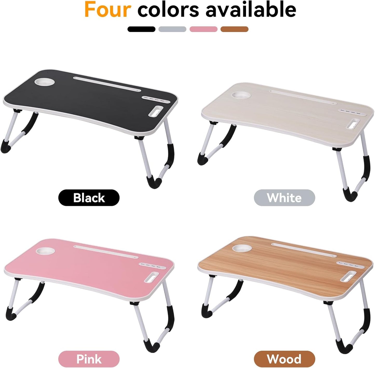 23.6" Portable Lap Desk with USB Hub & Drawer