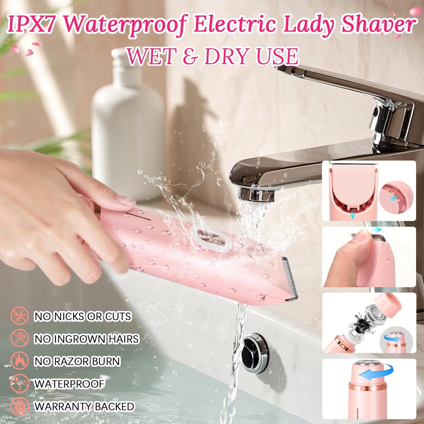 SilkySplash Dual-Head Bikini Trimmer (IPX7)