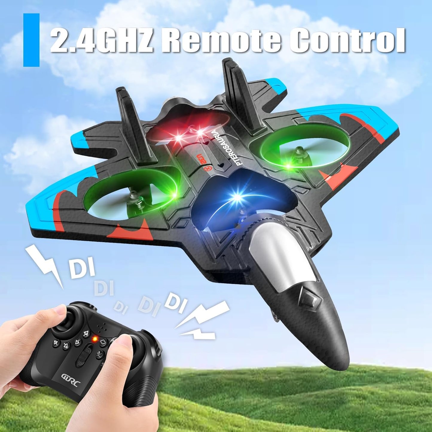 4DRC V32 LED RC Fighter Jet