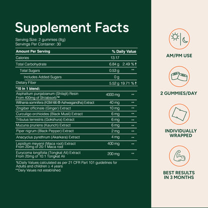 Alpha Boost Gummies — 10-in-1 Shilajit Blend