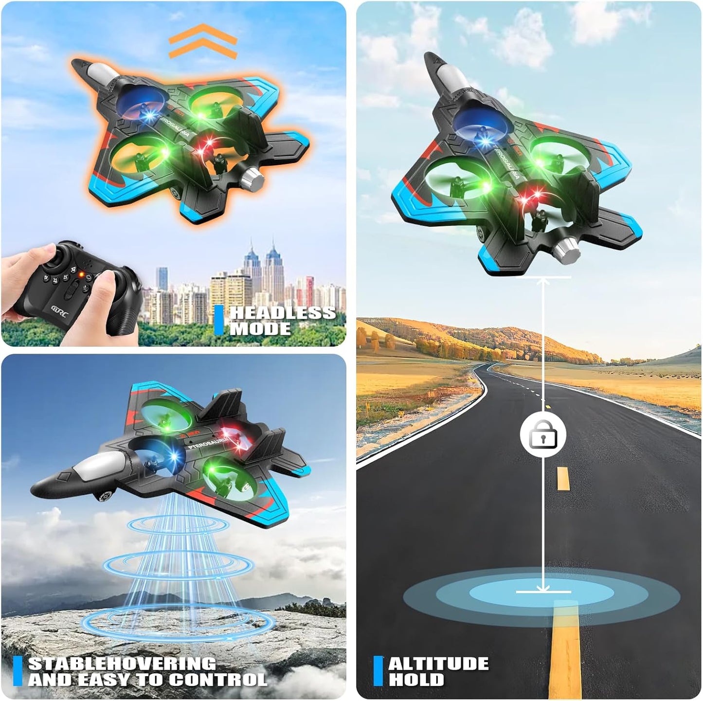 4DRC V32 LED RC Fighter Jet