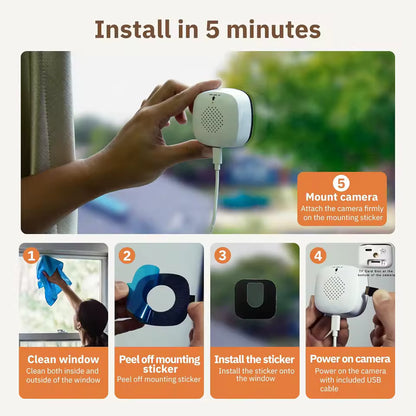 ClearView 2K Window Security Camera