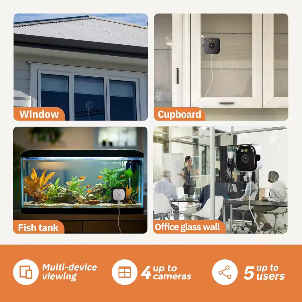 ClearView 2K Window Security Camera