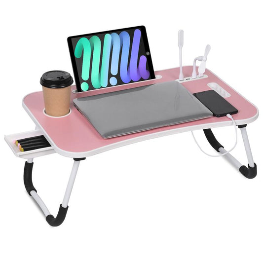 23.6" Portable Lap Desk with USB Hub & Drawer
